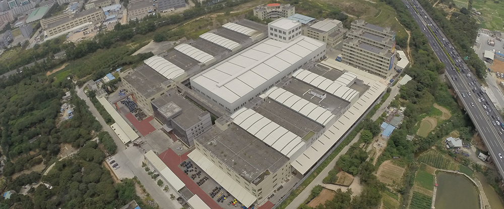 Aerial view of the Chengtiantai cable production complex in Guangming, Shenzhen