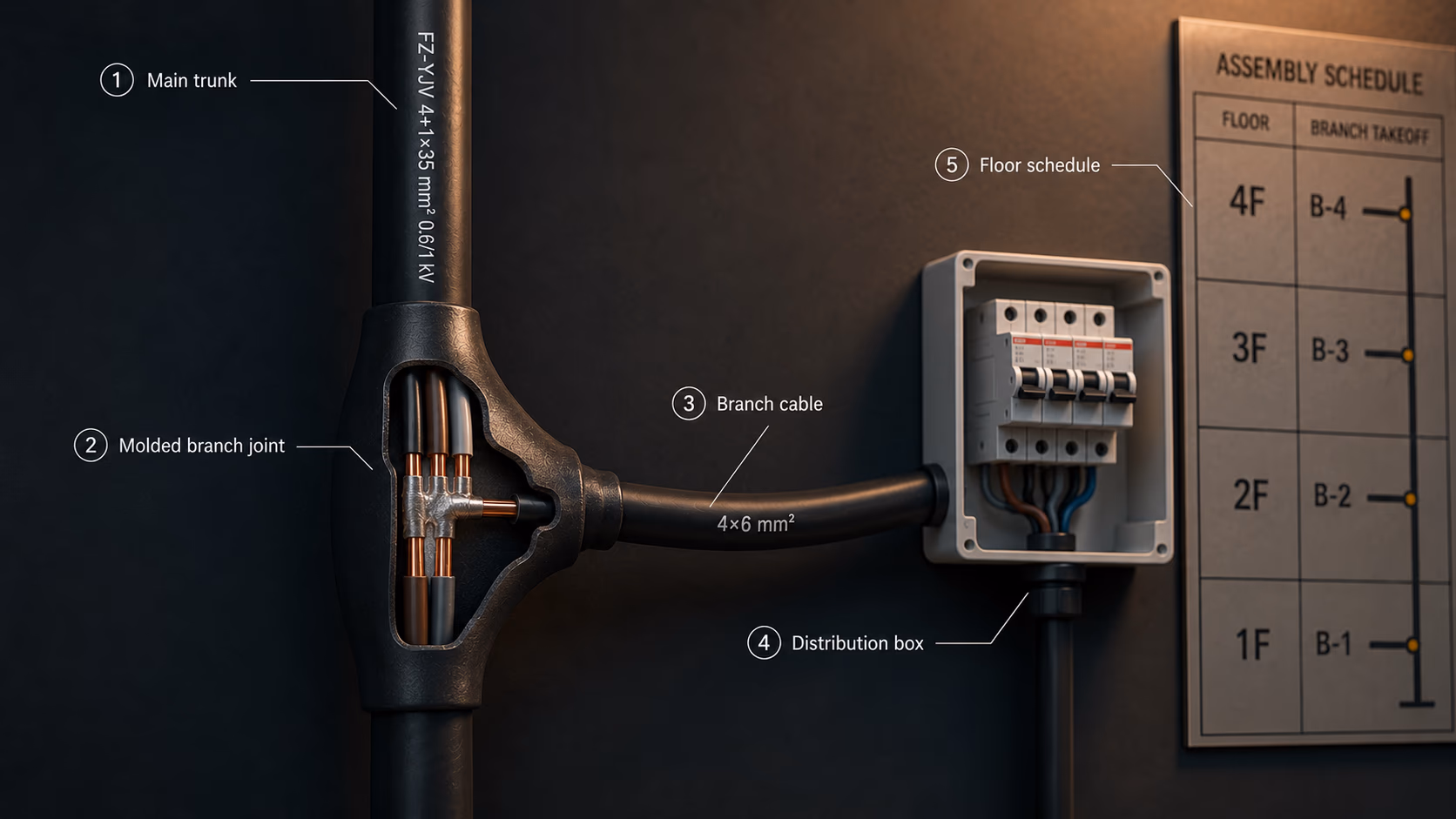 YFD prefabricated branch cable engineering reference